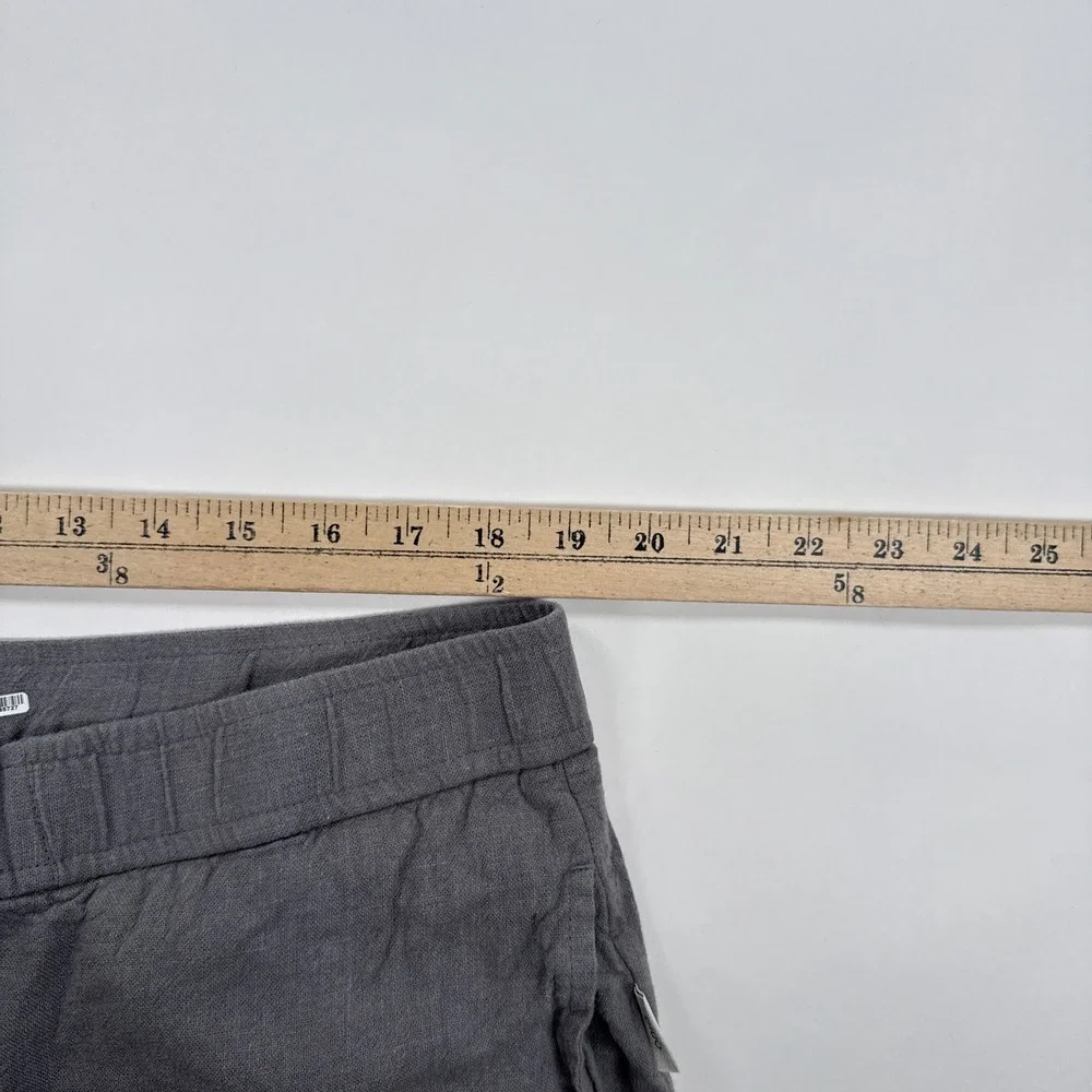 Onia Linen Blend Pants Mens XXL Grey Straight Leg Coastal Resort Summer‎ Relaxed